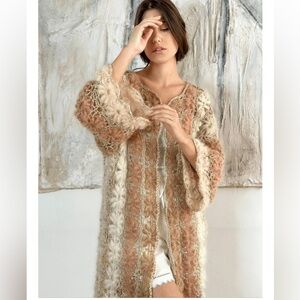 Maridruna Handknit Mohair Cardigan Long